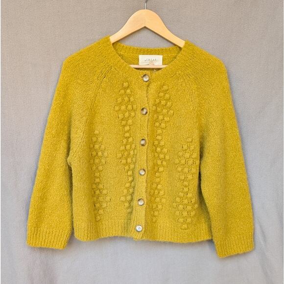 The Great. Bright Daisy Diamond Bobble Alpaca Cardigan, size 3/L - Picture 2 of 7